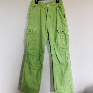 Brandy Melville Lime Green Cargo Pants💚